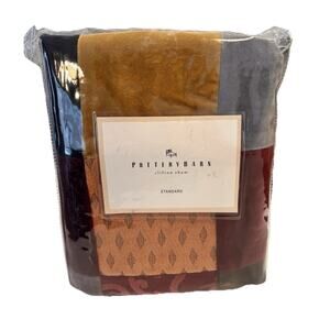 NIP Pottery Barn Velvet Patchwork Pillow Covers Clifton Jacquard 25" Boho